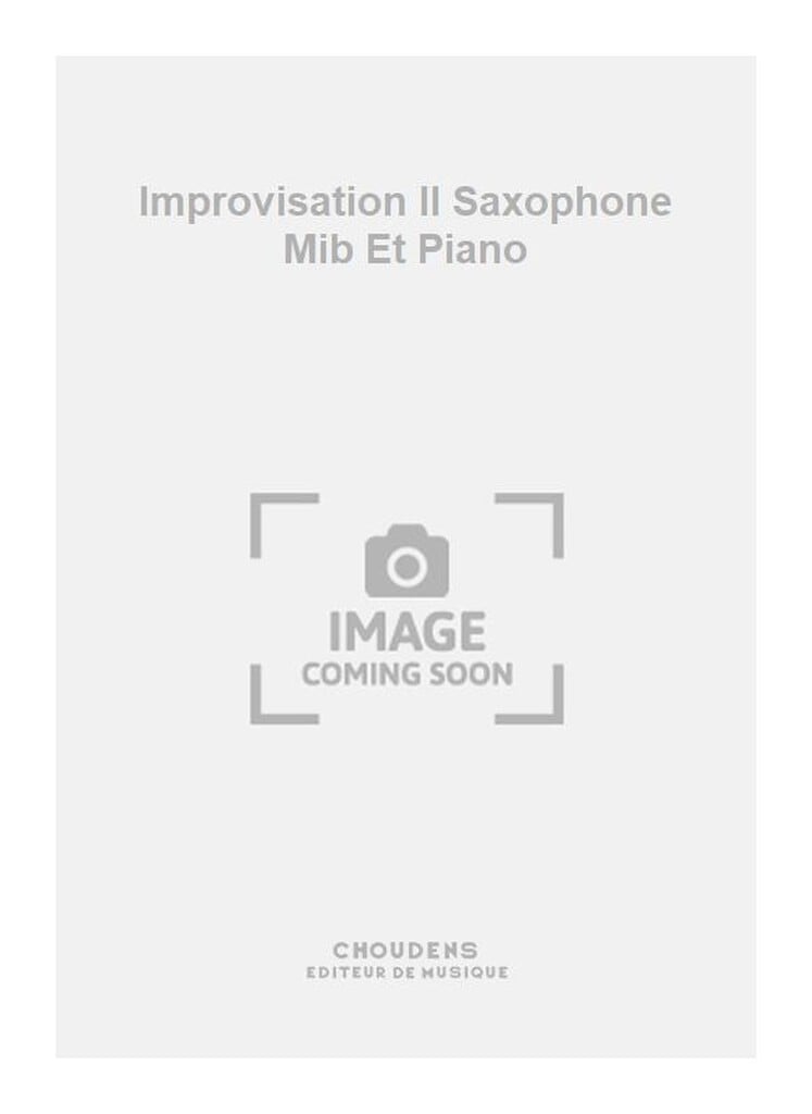 Improvisation II Saxophone Mib Et Piano